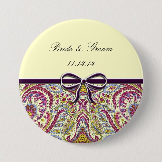 ヴィンテージペイズリー 缶バッジ (正面)