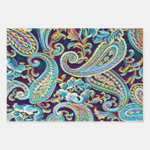 ヴィンテージペイズリー（3色） ラッピングペーパーシート (正面3)