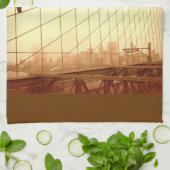 ヴィンテージペインターズブルックリンブリッジ キッチンタオル (折り畳み)