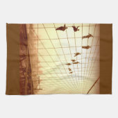 ヴィンテージペインターズブルックリンブリッジ キッチンタオル (横)