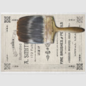 ヴィンテージペイントブラシの切り離しティッシュペーパー 薄葉紙 (正面)