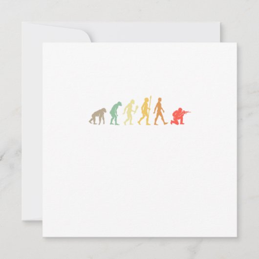 ヴィンテージペイントボール進化ギフト 招待状 (正面)