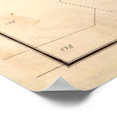 ヴィンテージペタルマCAの地図(1877) ポスター (角)