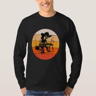 ヴィンテージペダル鋼ギタ男性へーコンソール鋼G Tシャツ