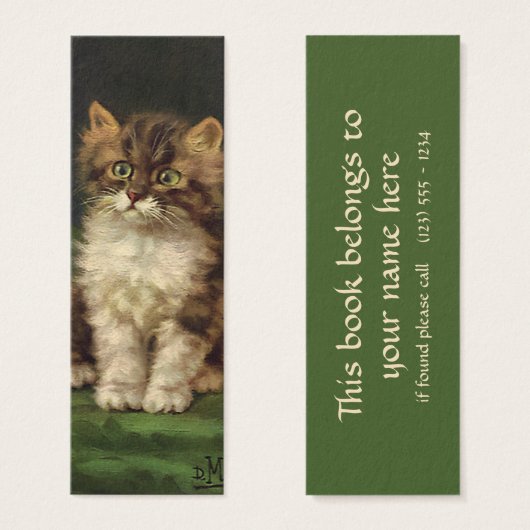 ヴィンテージペットかわいいストライプのタビーキャット (正面&裏面)