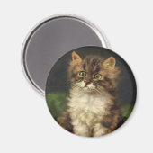 ヴィンテージペットかわいいストライプのタビーキャット マグネット (正面/裏面)