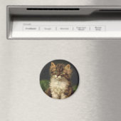 ヴィンテージペットかわいいストライプのタビーキャット マグネット (インサイチュ (食洗機))