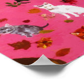 ヴィンテージペットキャットドッグフローラガーデンパーティー ポスター (角)