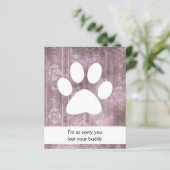 ヴィンテージペットロス悔やみや弔慰カード (スタンド正面)