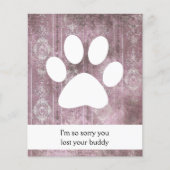 ヴィンテージペットロス悔やみや弔慰カード (正面)