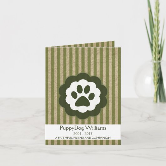 ヴィンテージペット損失記念カード カード (正面)