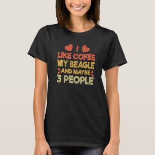 ヴィンテージペット犬のオーナーライクコーヒラブビーグル Tシャツ