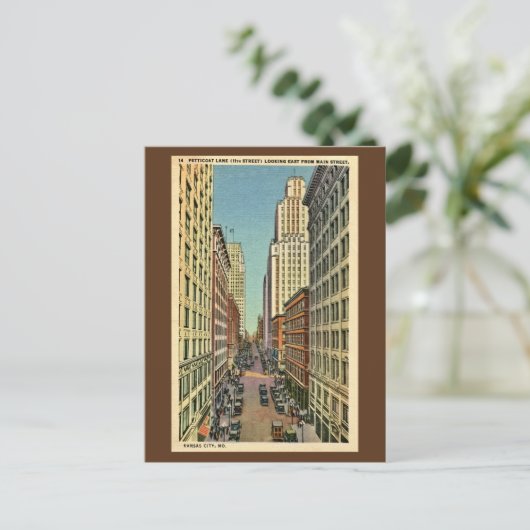 ヴィンテージペティコートレーンカンザスシティー、MO ポストカード (スタンド正面)