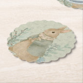 ヴィンテージペテロ花紙プレート ペーパーコースター (アングル)