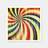 ヴィンテージペパーミントストライプのキャンディは赤い青色を渦巻く スタンダードカクテルナプキン (正面)