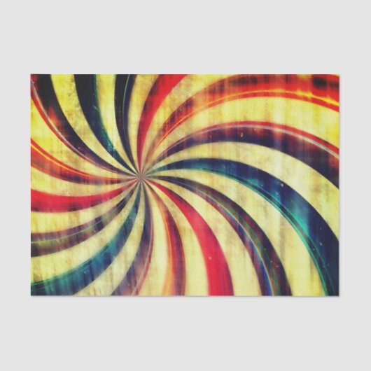 ヴィンテージペパーミントストライプのキャンディは赤い青色を渦巻く 薄葉紙 (正面)