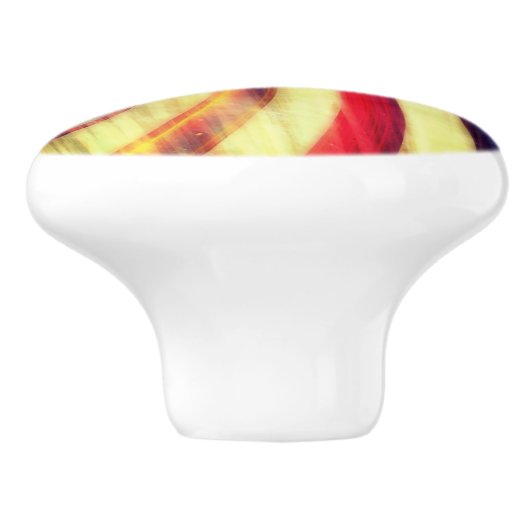 ヴィンテージペパーミントストライプのキャンディ旋回カラフル セラミックノブ (側面)