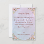 ヴィンテージペリウィンクルピンク牡丹サンキューカード サンキューカード (正面)