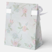 ヴィンテージペリウィンクルピンク牡丹結婚式の引き出物箱 フェイバーボックス (裏面)