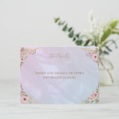 ヴィンテージペリウィンクル牡丹ブライダルシャワー茶パーティー エンクロージャーカード (スタンド正面)