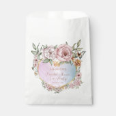 ヴィンテージペリウィンクル牡丹ブライダルシャワー茶パーティー フェイバーバッグ (正面)