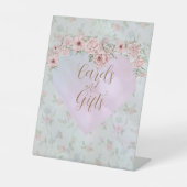 ヴィンテージペリウィンクル牡丹ブライダルシャワー茶パーティー 台座サイン (正面)