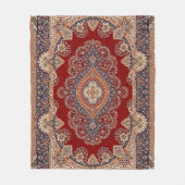 ヴィンテージペルシアスタイル装飾曼荼羅の模様 フリースブランケット (正面)