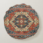 ヴィンテージペルシアスタイル装飾曼荼羅の模様 ラウンドクッション (裏面)