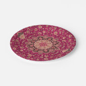 ヴィンテージペルシアフローラじゅうたん模様 ペーパープレート (アングル)