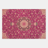 ヴィンテージペルシアフローラじゅうたん模様 ラッピングペーパーシート (正面2)