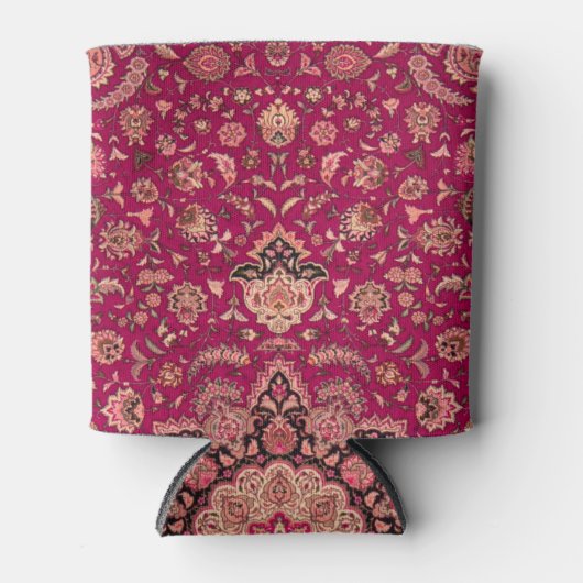 ヴィンテージペルシアフローラじゅうたん模様 缶クーラー (正面)