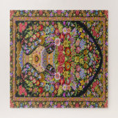 ヴィンテージペルシアフローラの花ミッドセンチュリー ジグソーパズル (横)