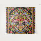 ヴィンテージペルシアフローラの花ミッドセンチュリー タペストリー (正面(横))