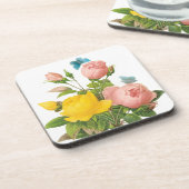 ヴィンテージペルシャイエローローズティーバラズバイルドゥート コースター (左側)