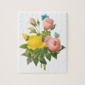 ヴィンテージペルシャイエローローズティーバラズバイルドゥート ジグソーパズル (縦)
