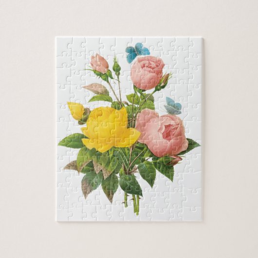 ヴィンテージペルシャイエローローズティーバラズバイルドゥート ジグソーパズル (縦)
