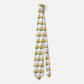 ヴィンテージペルシャイエローローズティーバラズバイルドゥート ネクタイ (正面)