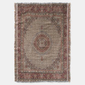 ヴィンテージペルシャトルコ東洋の絨毯カーペット スローブランケット (正面縦)