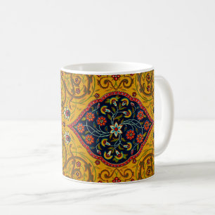 ヴィンテージペルシャフローラ芸術 コーヒーマグカップ
