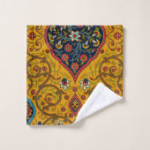 ヴィンテージペルシャフローラ芸術 バスタオルセット (ウォッシュタオル)