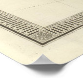 ヴィンテージペルシャ帝国地図(1844年)古代バビロン ポスター (角)