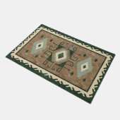 ヴィンテージペルシャ芸術東洋トルコ様式 ドアマット (アングル)