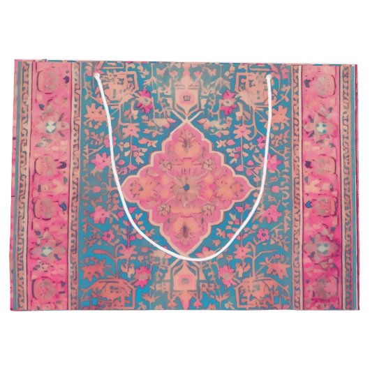 ヴィンテージペルシャ設計の大型抱き枕 ラージペーパーバッグ (裏面)