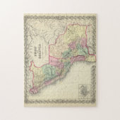 ヴィンテージペルーとボリビアの地図(1856年) ジグソーパズル (縦)