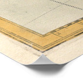 ヴィンテージペルーの地図(1638年) ポスター (角)