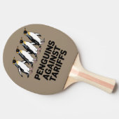 ヴィンテージペンギンが関税に抗議おもしろいする 卓球ラケット (横)
