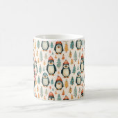 ヴィンテージペンギンとキャンディキャンセスクリスマス コーヒーマグカップ (中央)