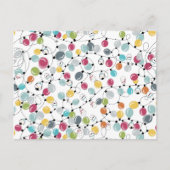 ヴィンテージペンギンのクリスマスバルーン シーズンポストカード (正面)