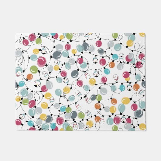 ヴィンテージペンギンのクリスマスバルーン ドアマット (正面)