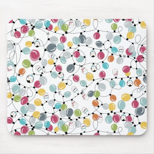 ヴィンテージペンギンのクリスマスバルーン マウスパッド (正面)